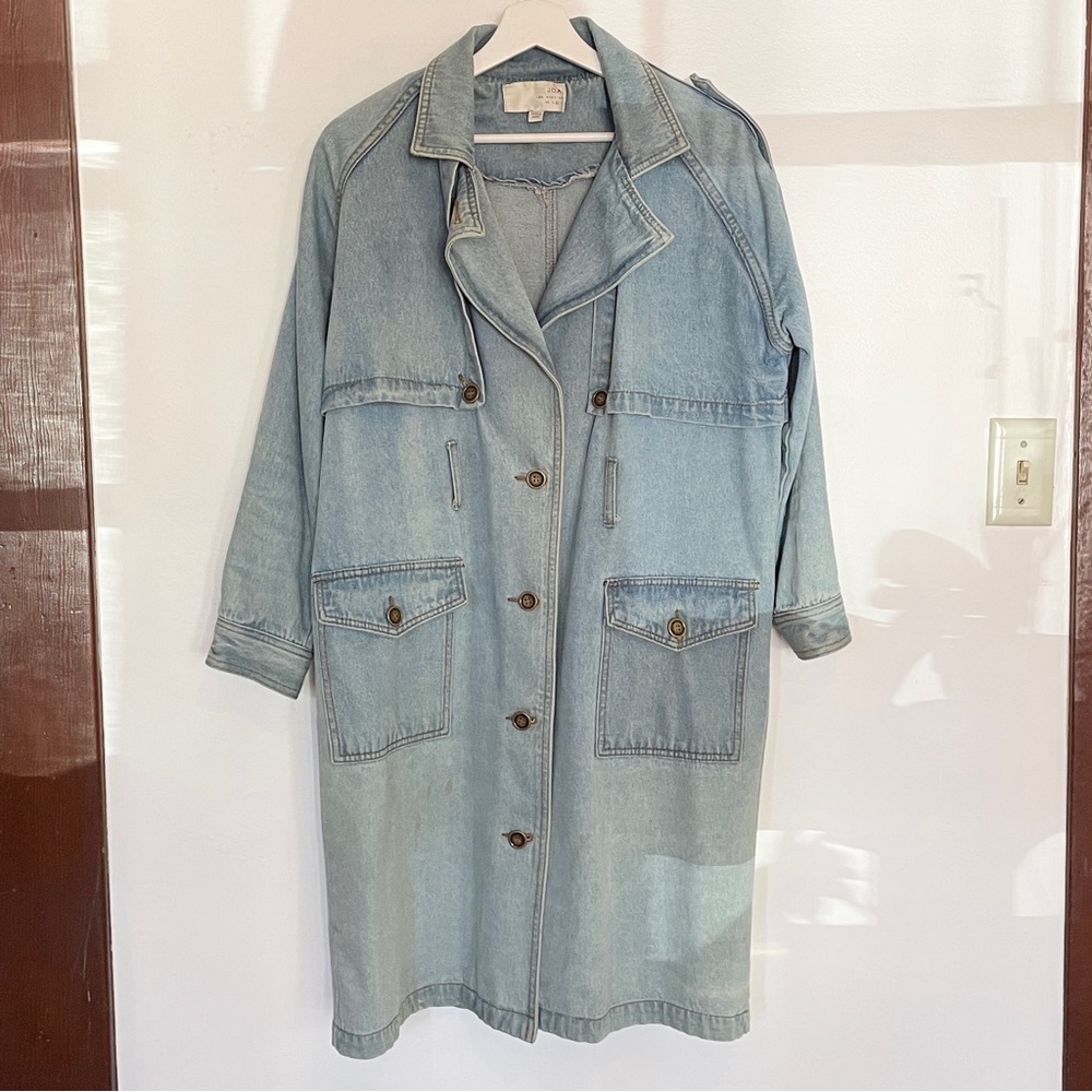 J.O.A. los angeles denim trench coat